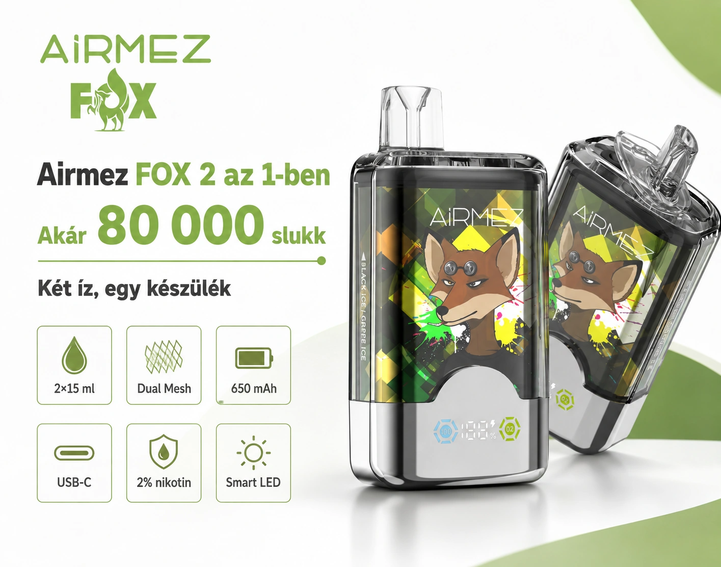 Airmez FOX 80K 2in1 – fő termékjellemzők összefoglalása