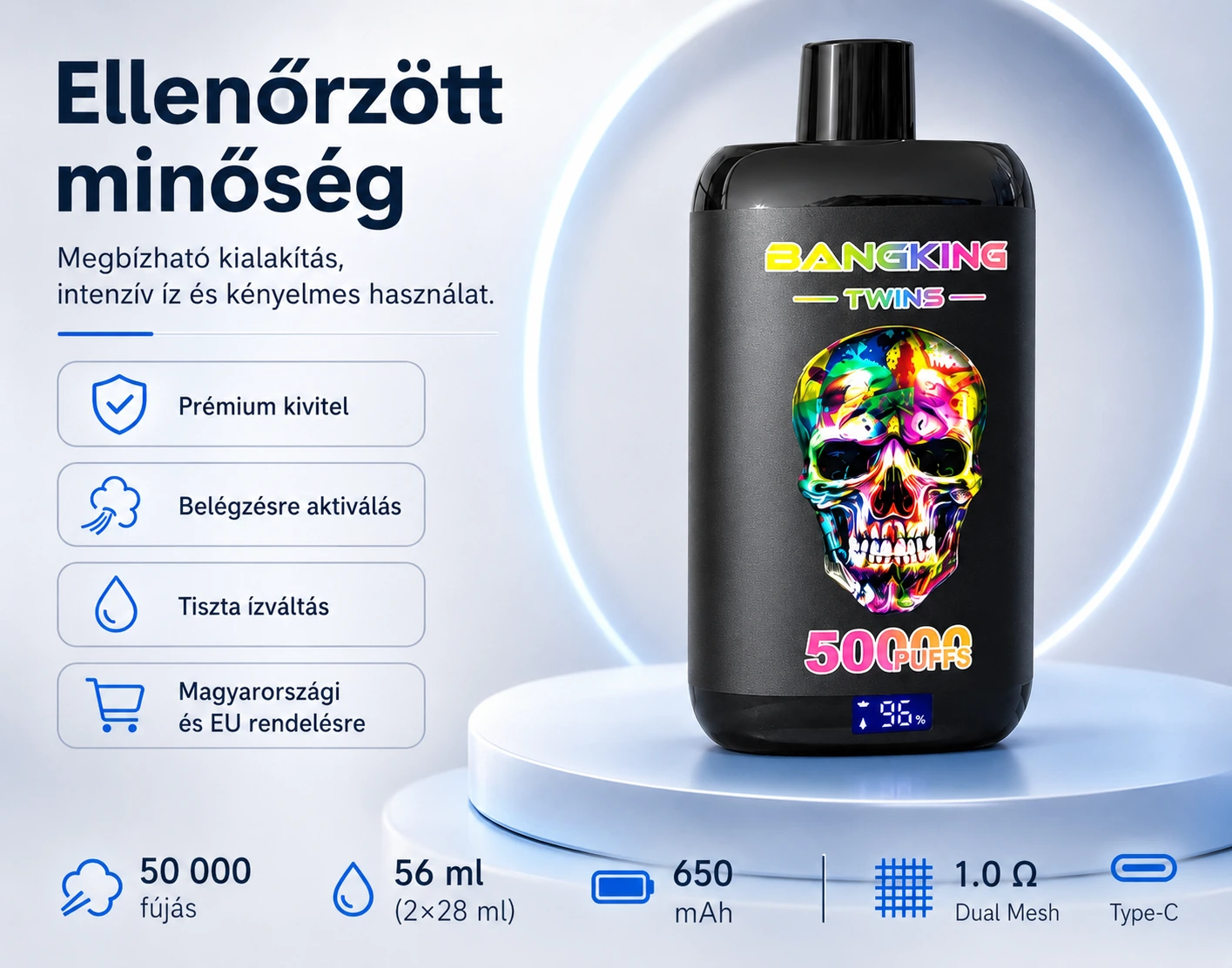 Bang King Twins 50K – szállítás előtti minőségellenőrzés