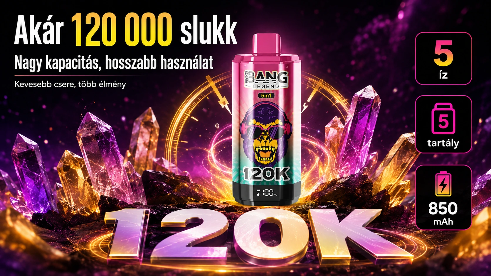 120K puff kapacitás bemutatása