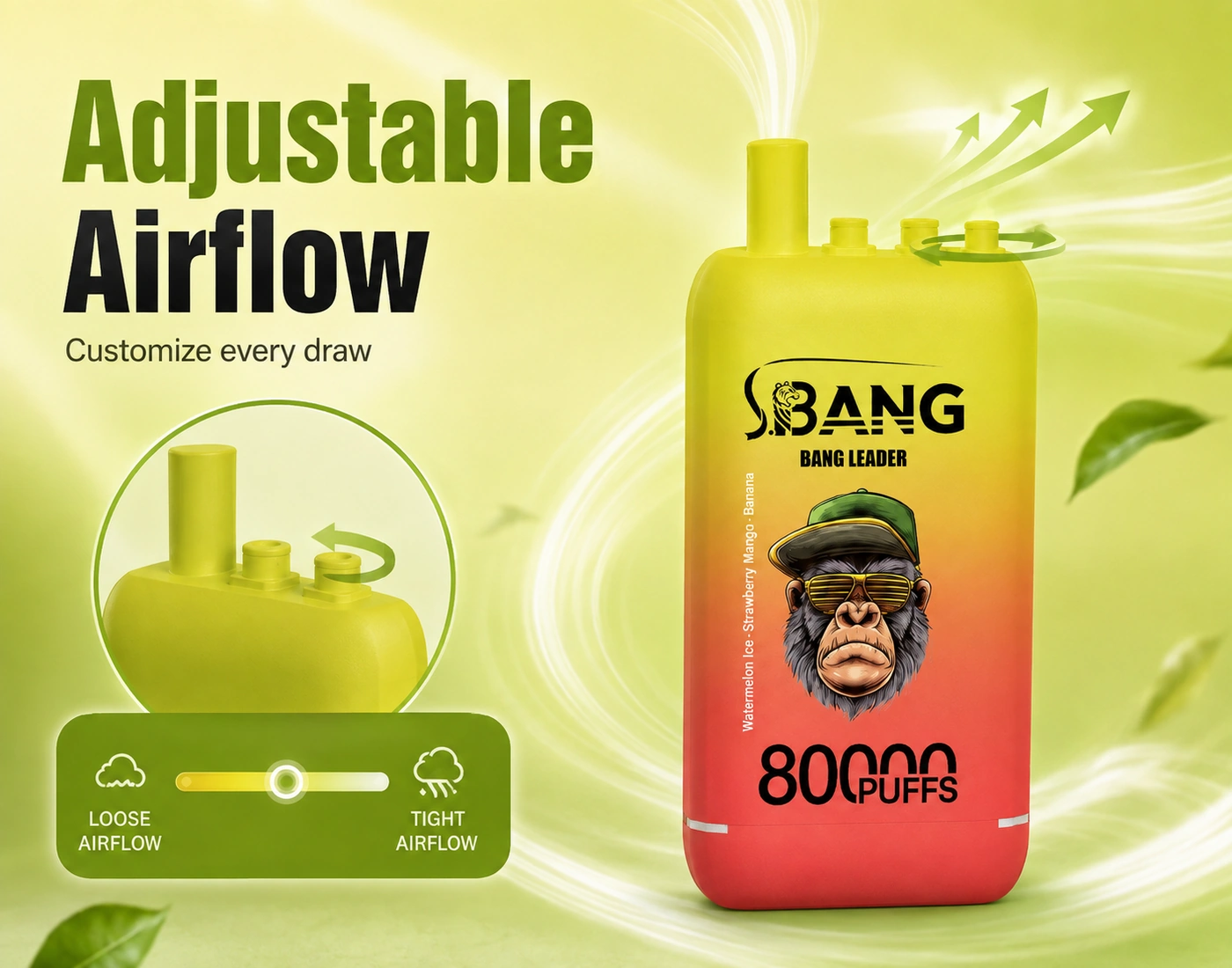 Bang Leader 80K 3in1 – állítható légáramlás