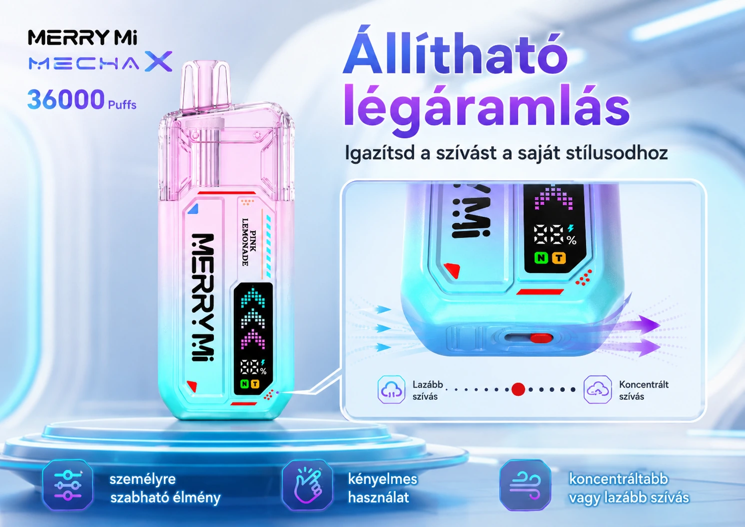 Merry Mi Mecha X 36000 Puffs – állítható légáramlás