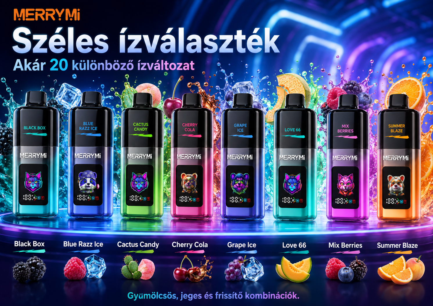 Merry Mi Mecha Pro 35000 Puffs – ízválaszték bemutatása