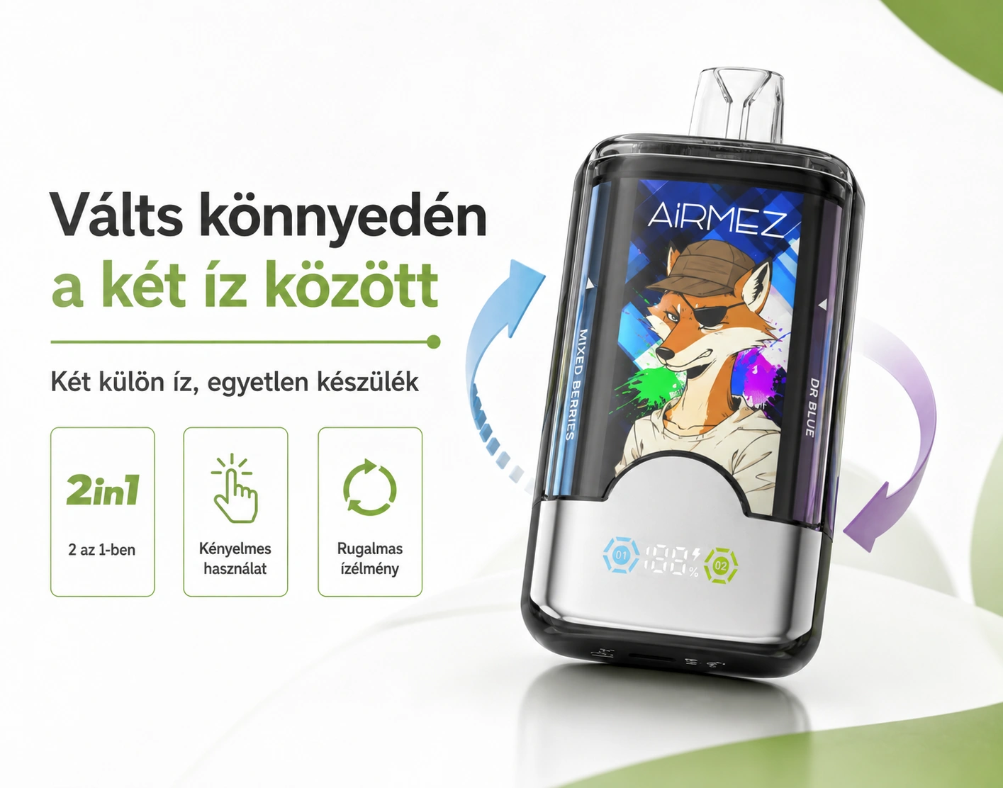 Airmez FOX 80K 2in1 – könnyű váltás a két íz között