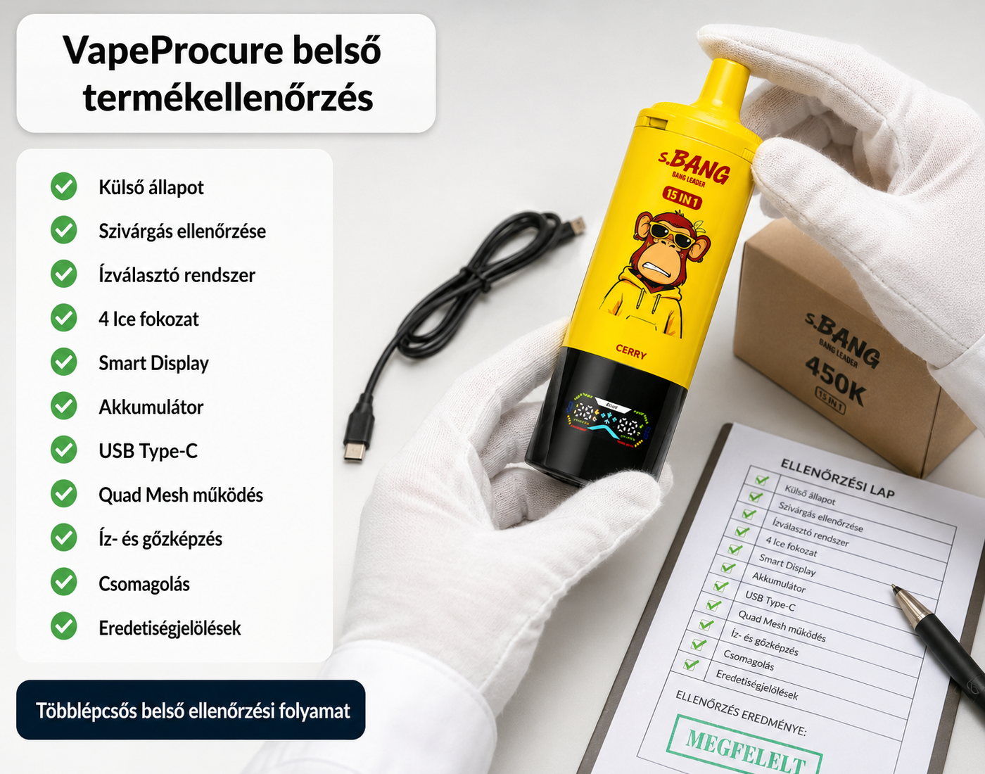 Bang Leader 450K 15in1 – VapeProcure termékellenőrzés