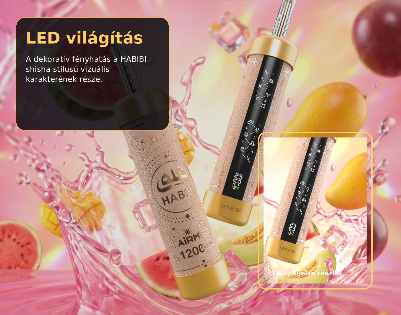 Airmez HABIBI 120K LED Shisha – LED világítás
