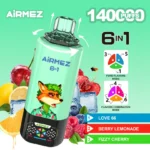 Airmez FOX 140K 6in1 – Love 66 / Berry Lemonade / Fizzy Cherry ízkombináció