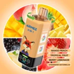 Airmez FOX 160K Puffs 8IN1 – Mango Peach / Tropical Fruit / Berry Lemonade / Strawberry Watermelon ízkombináció