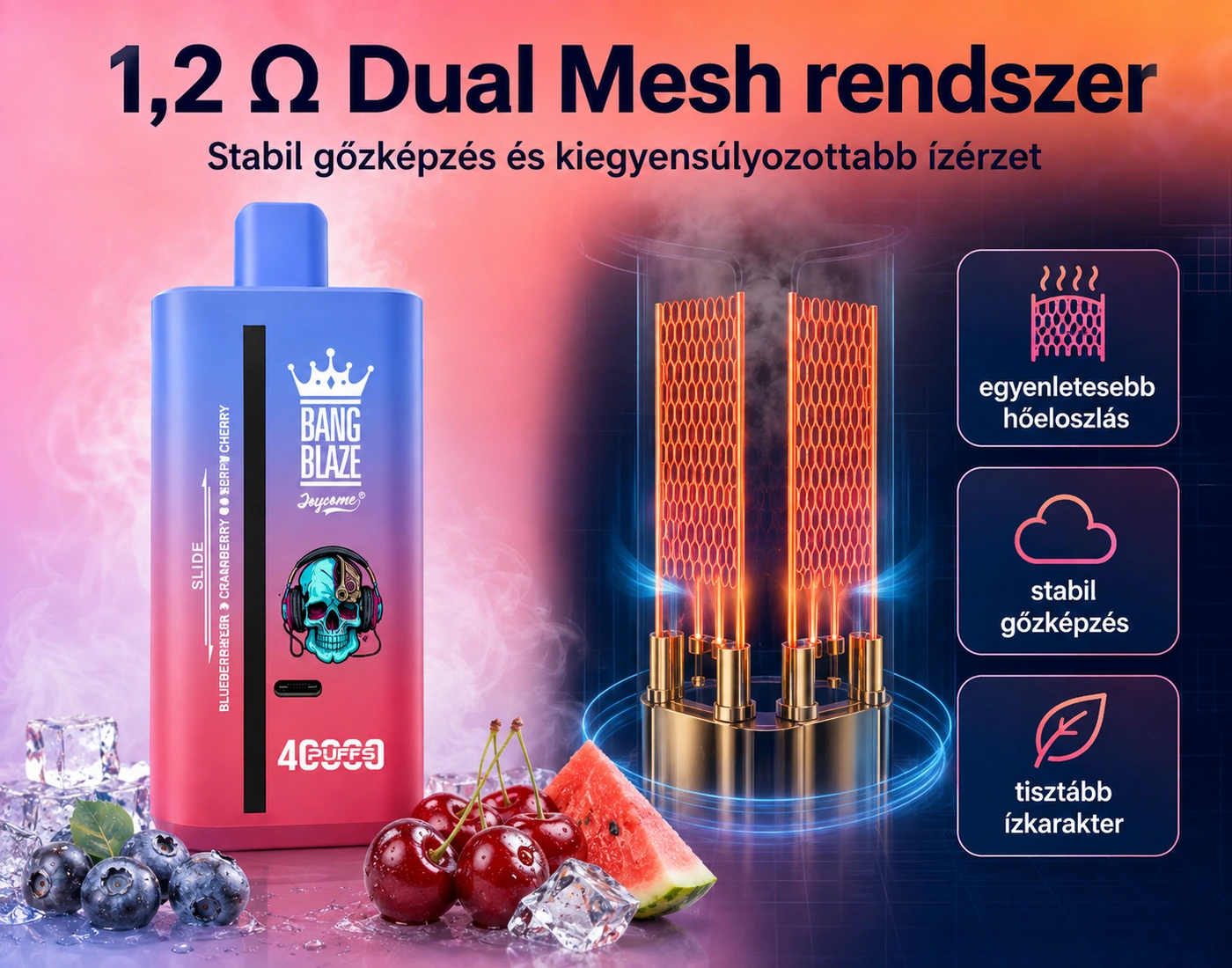 Bang Blaze 40K Puffs – Dual Mesh Coil technológia
