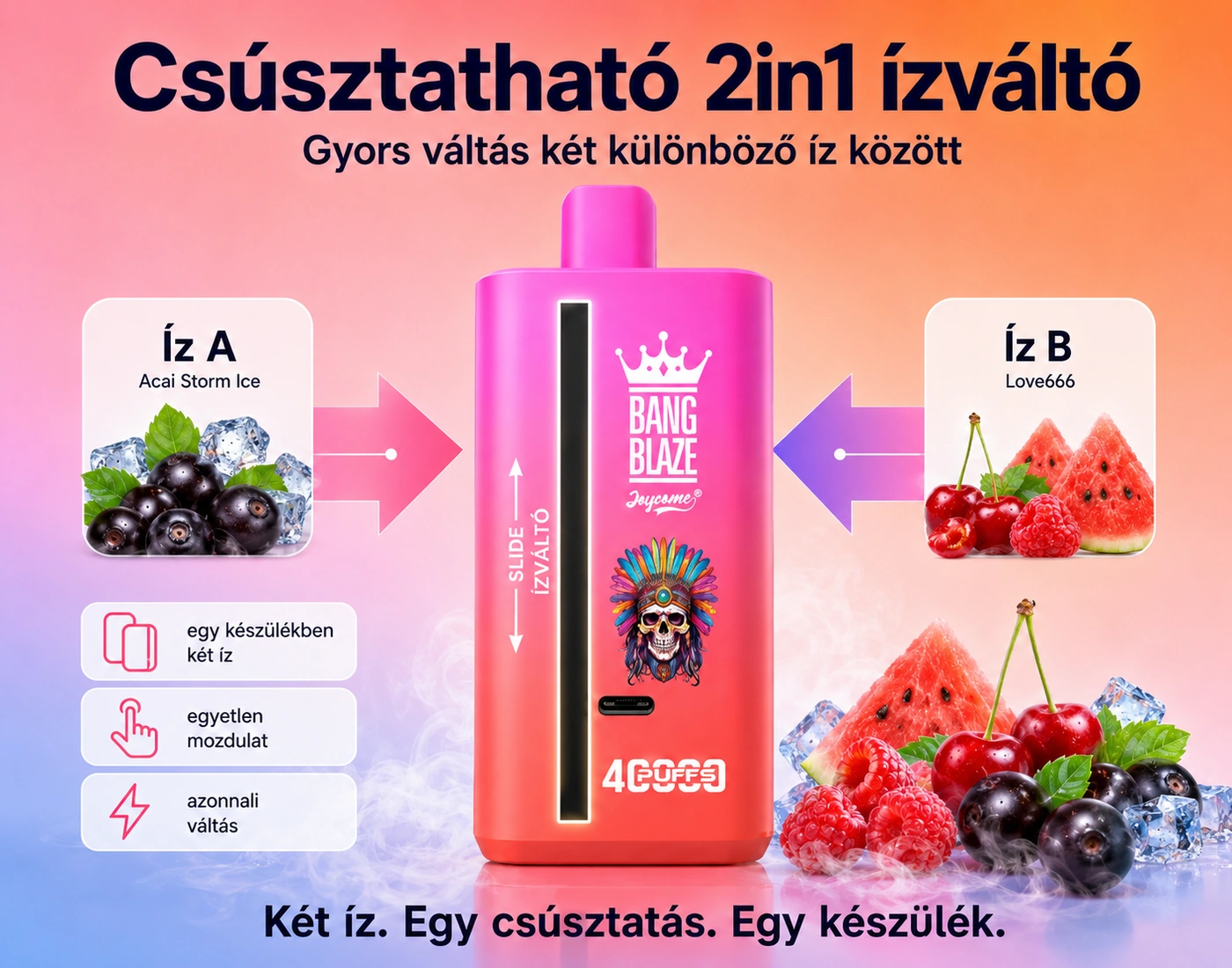 Bang Blaze 40K Puffs – ízválaszték és ízrendszer