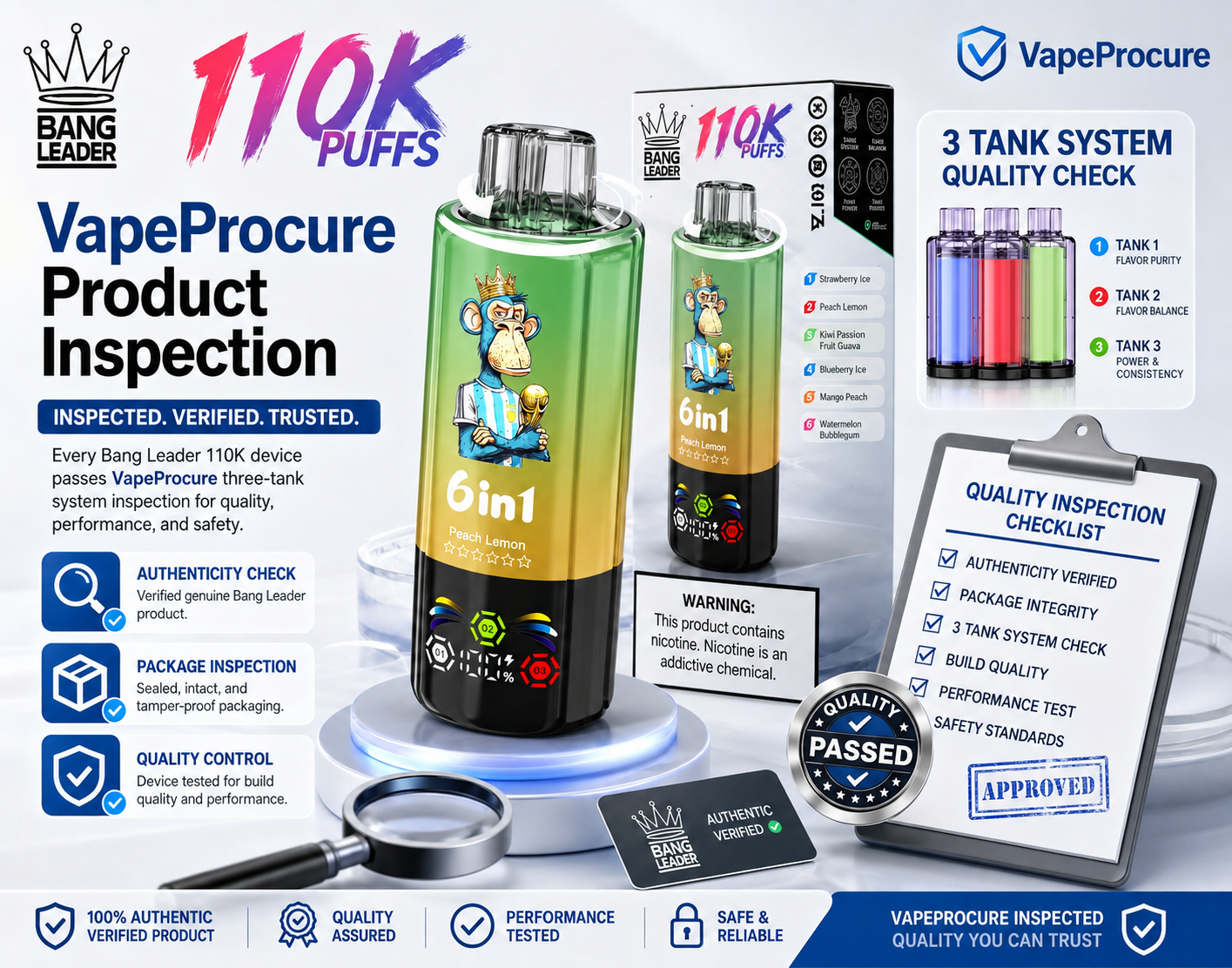 Bang Leader 110K – VapeProcure termékellenőrzés