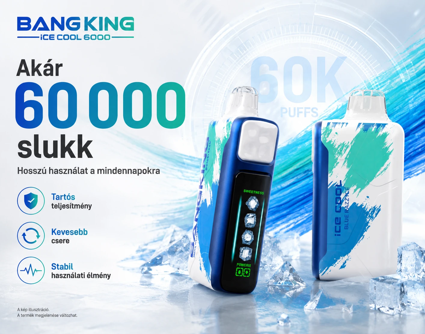 Bang King Ice Cool 60000 Puffs – akár 60 000 slukk kapacitás