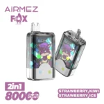 Airmez FOX 80K 2in1 – Strawberry Kiwi, Strawberry Ice ízváltozat