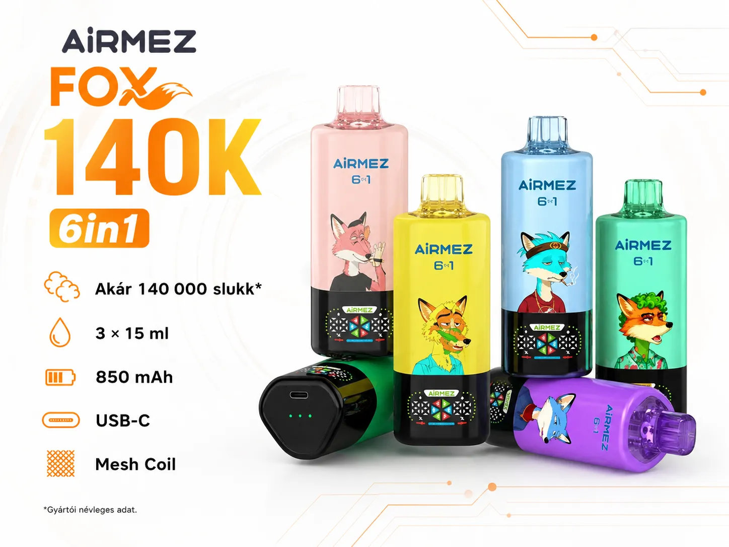 Airmez FOX 140K 6in1 – termékáttekintés
