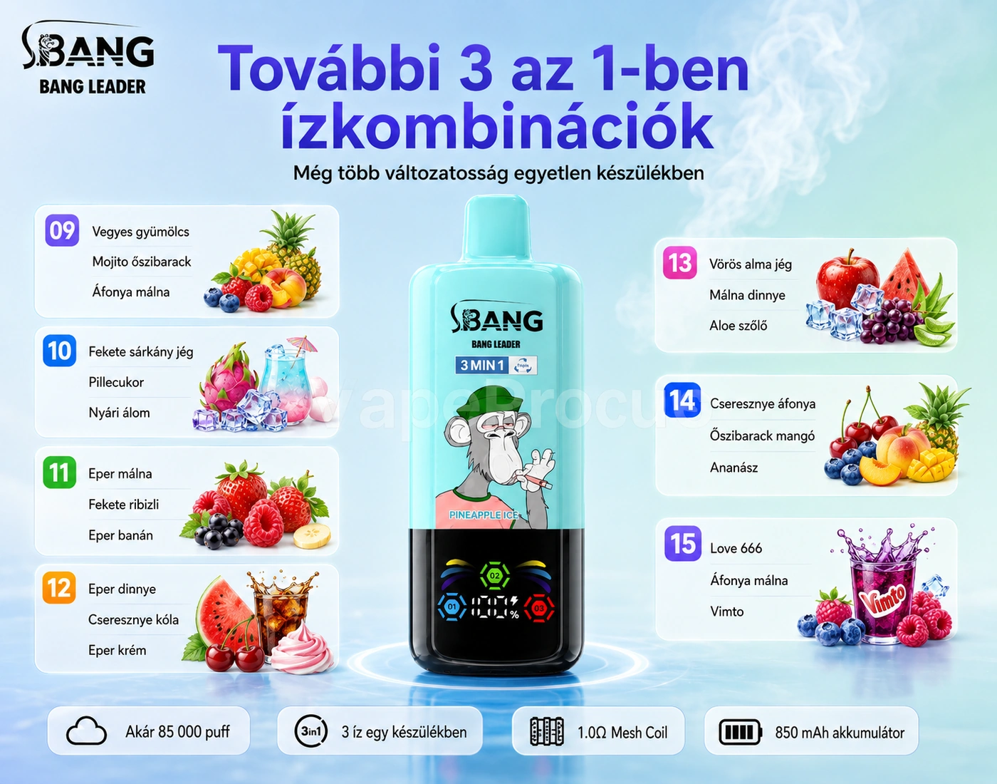 Bang Leader 85K 3in1 – ízkombinációk, 2. rész