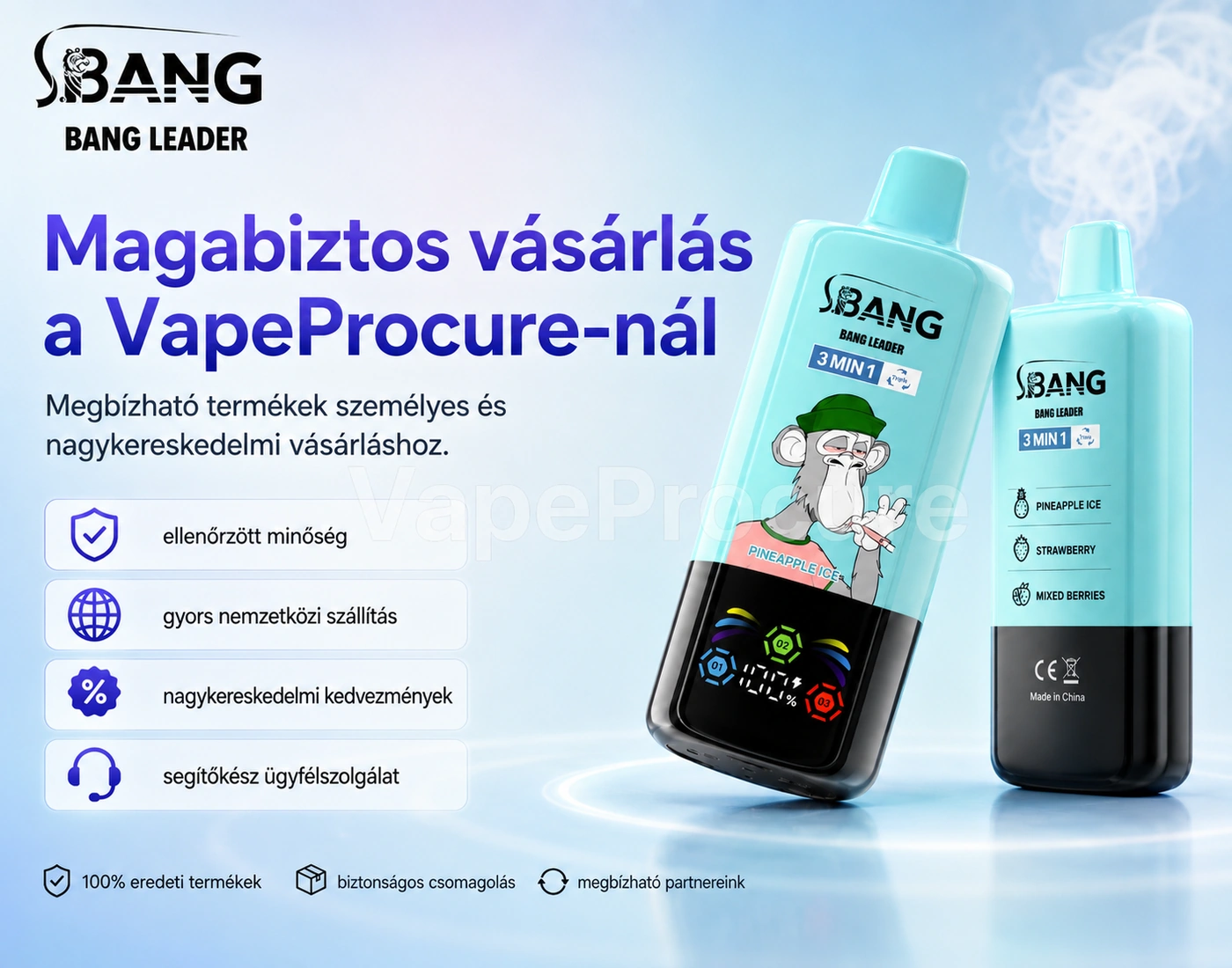 Bang Leader 85K 3in1 – vásárlási előnyök