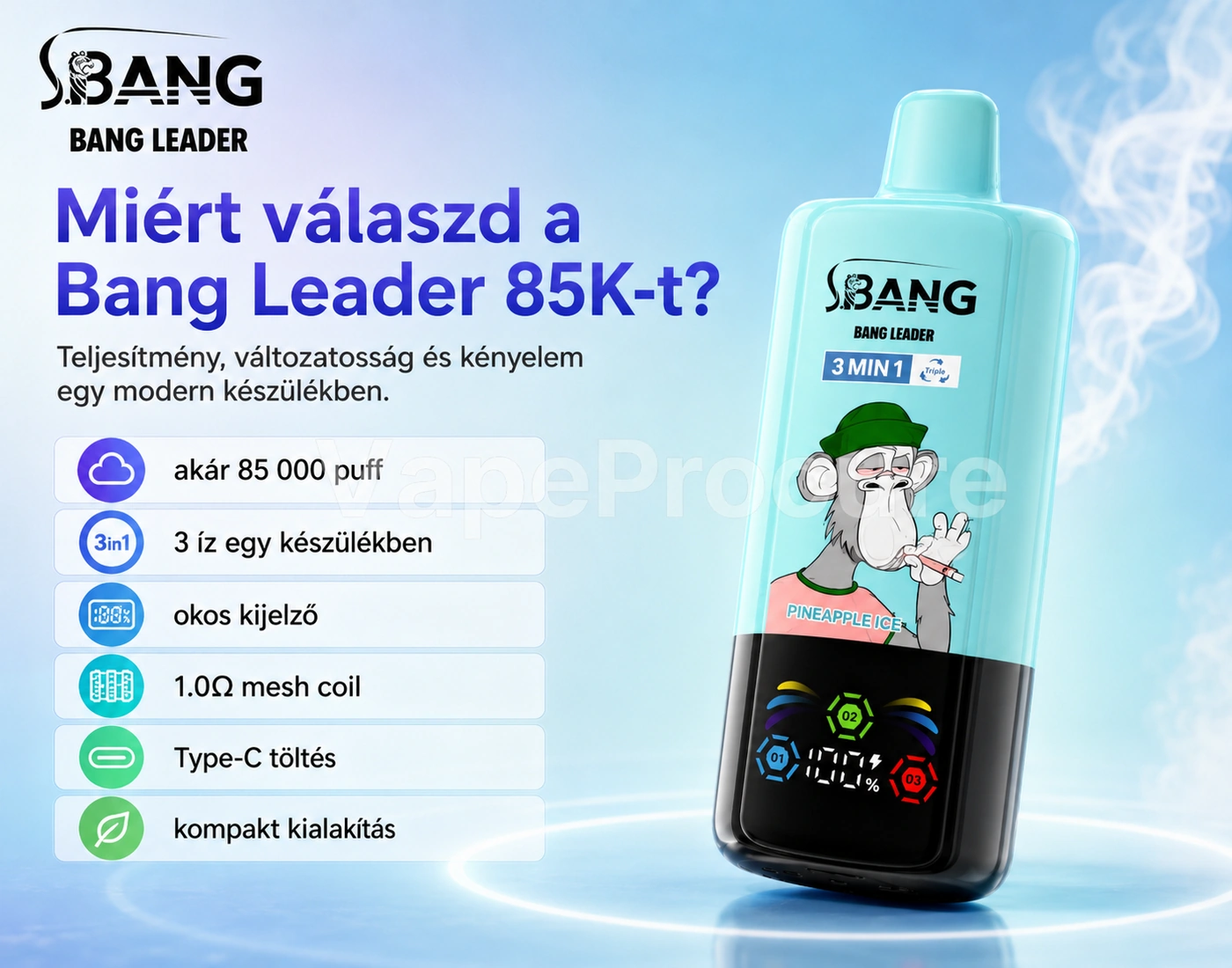 Bang Leader 85K 3in1 – fő termékjellemzők összefoglalása