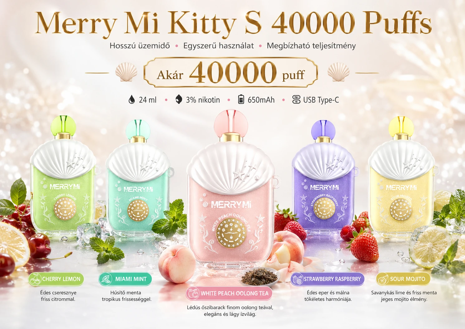 Merry Mi Kitty S 40000 Puffs – termékáttekintés