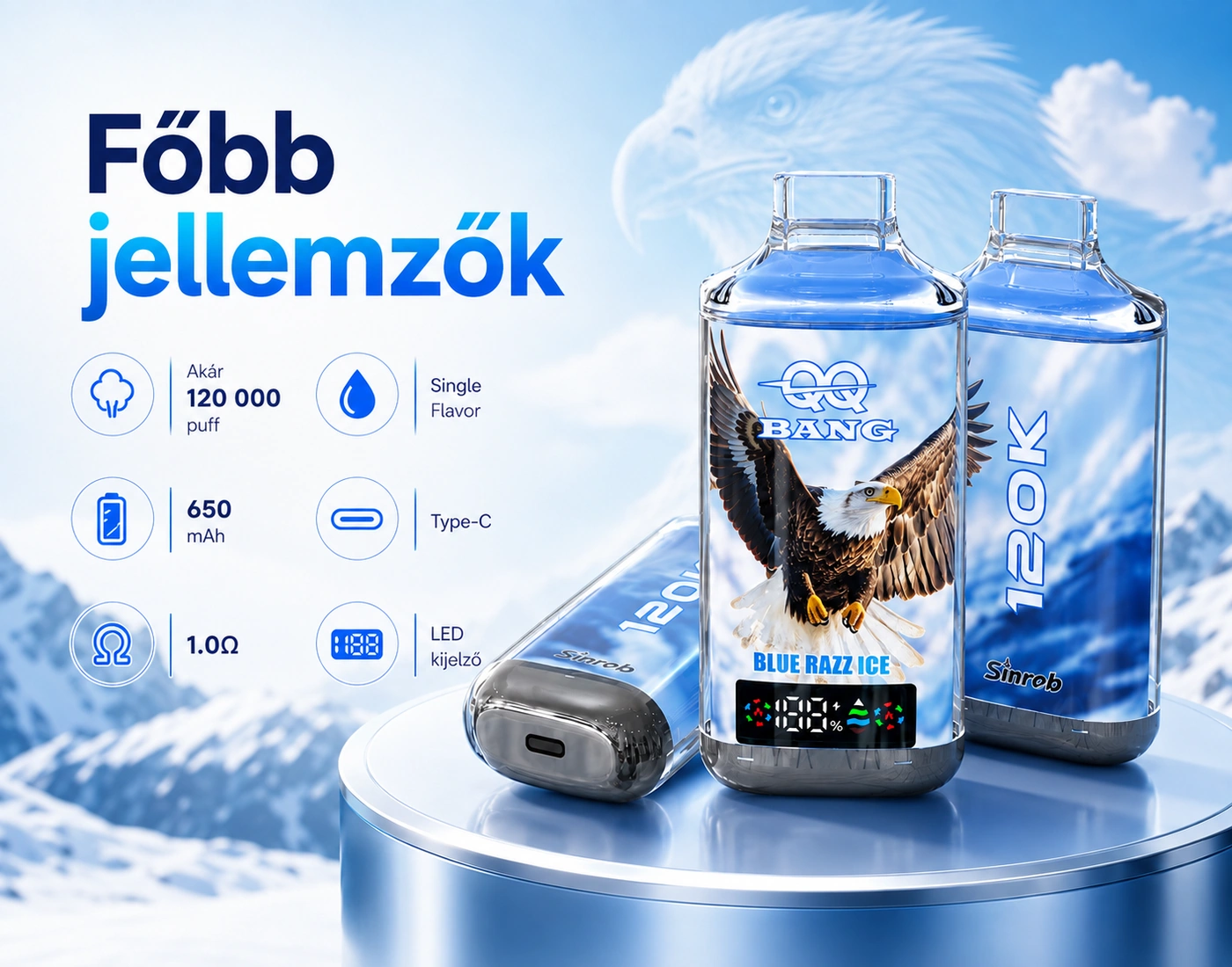QQ BANG 120K – fő termékjellemzők