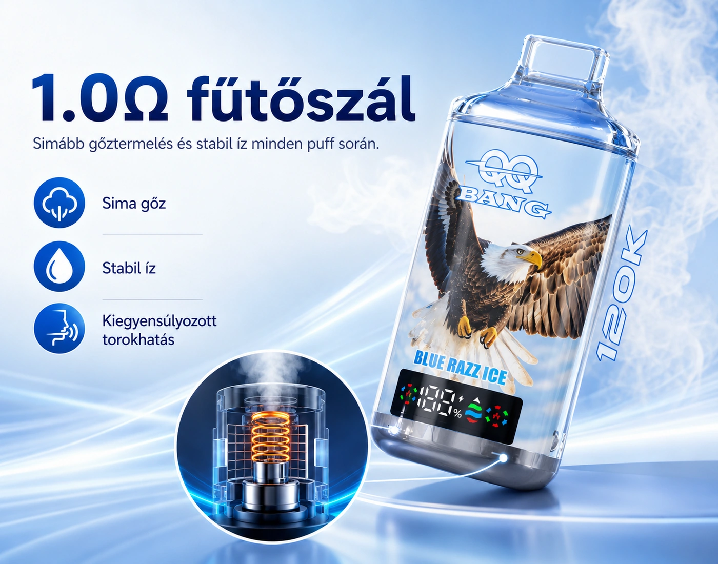 QQ BANG 120K – Mesh Coil technológia