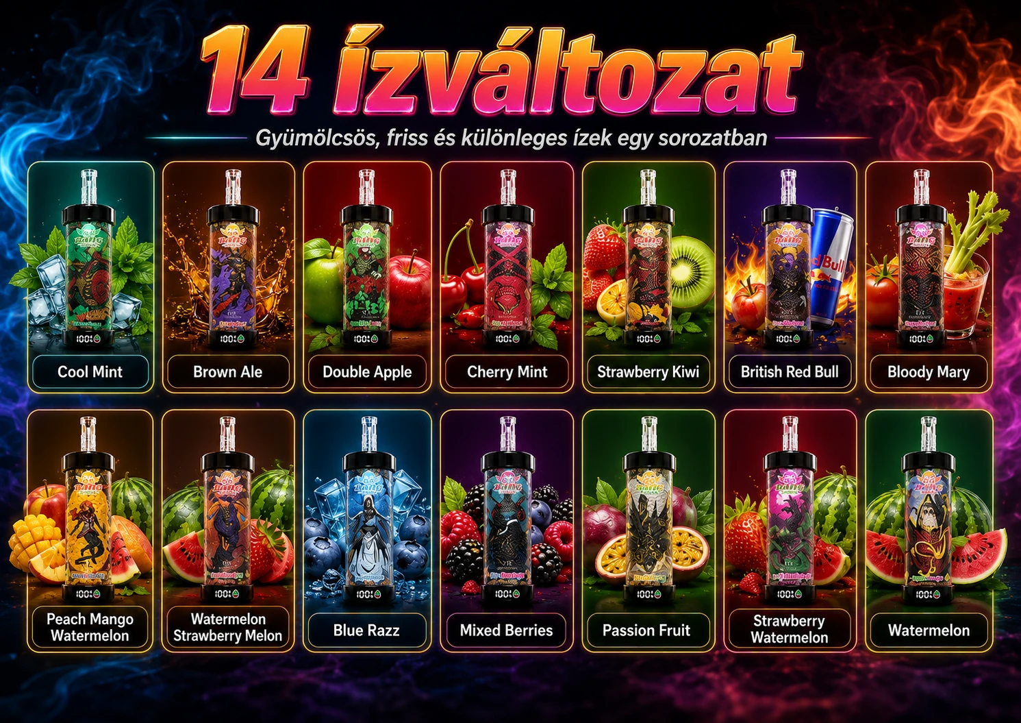 QQ Bang Blaze 80000 Puffs – 14 ízváltozat
